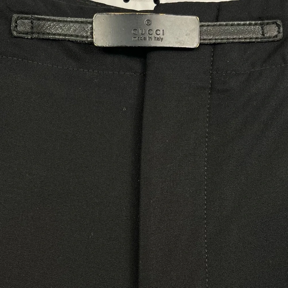 Gucci Vintage Black Wool Blend High Waisted Crop Ankle Pants Trousers Italy 42 M - Picture 3 of 16